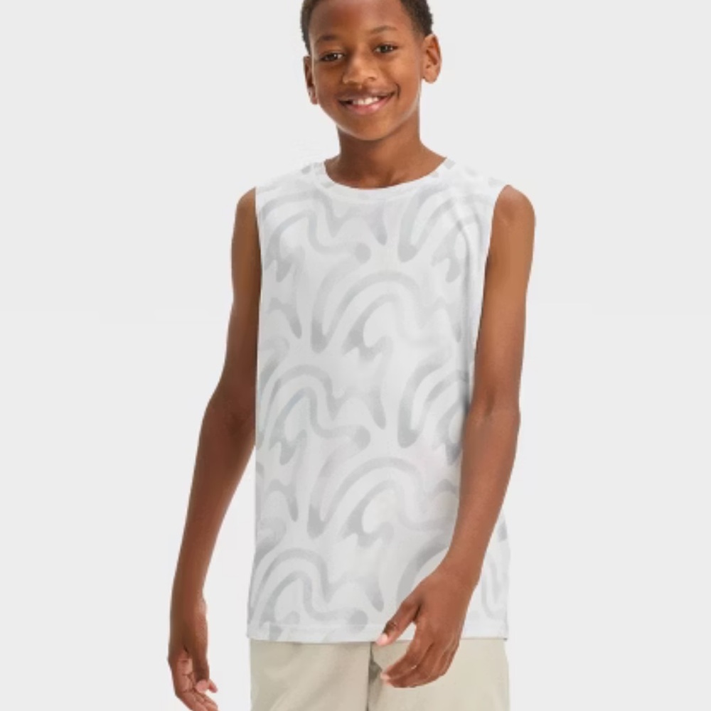 NEW All In Motion Youth Boys Athletic Sport Sleeveless shirt Tank Top Medium 8